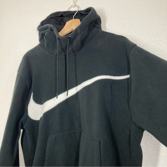 Nike Club Fleece Winterized Pullover Hoodie Mens M Black Lightweight - Picture 7 of 16